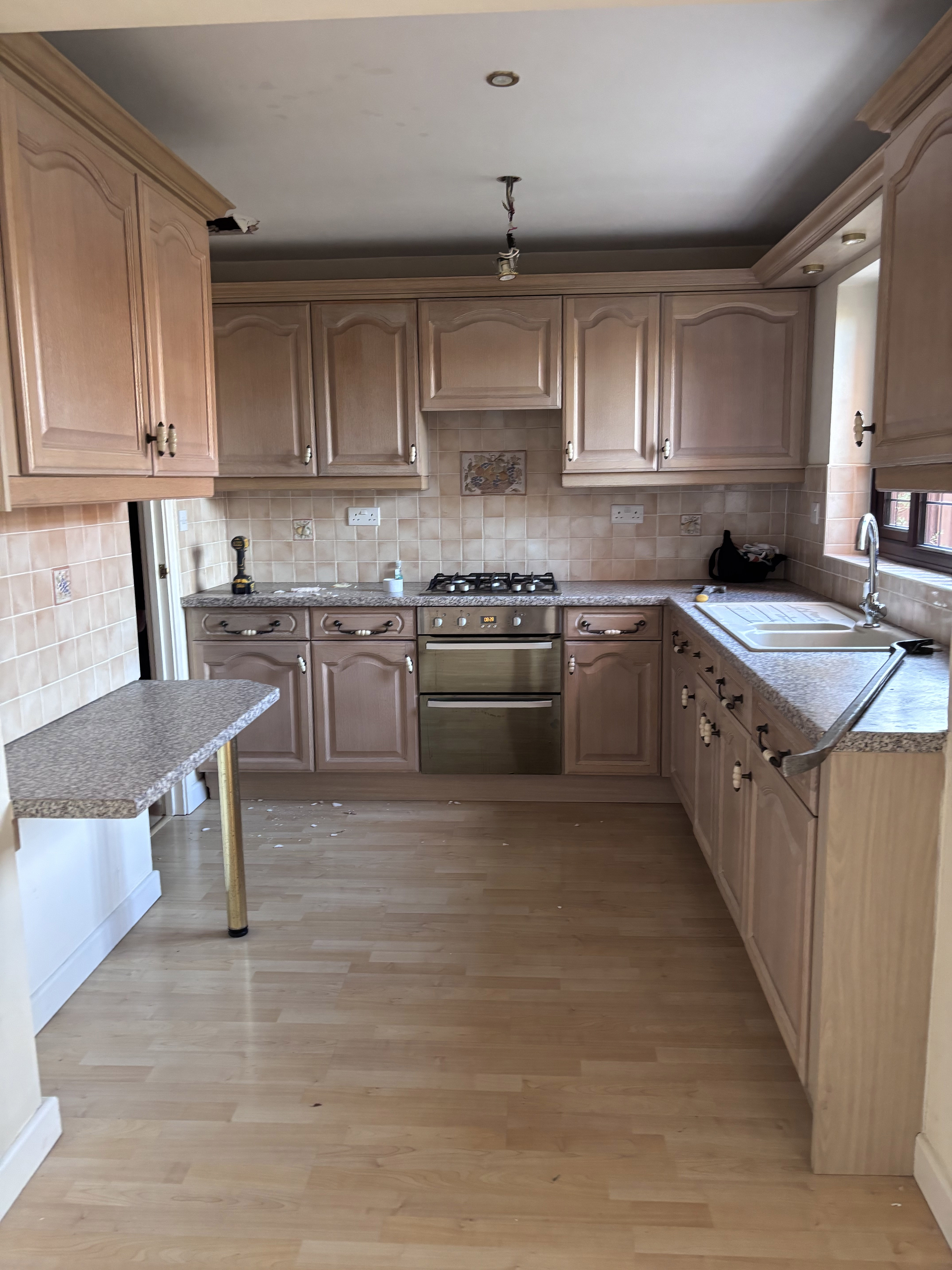 Kitchen and dining area before renovation